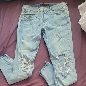 Express Light Blue Boyfriend Jeans